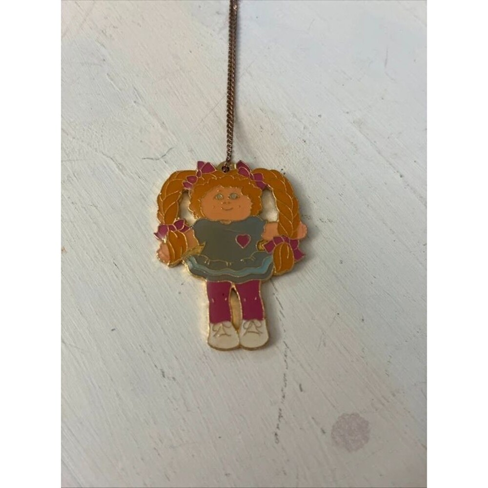 Vintage Cabbage Patch Charm Pendant 1983 necklace